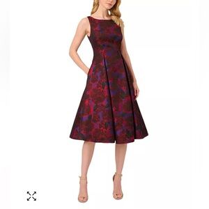 ADRIANNA PAPELL
Women's Jacquard Tea-Length Dress